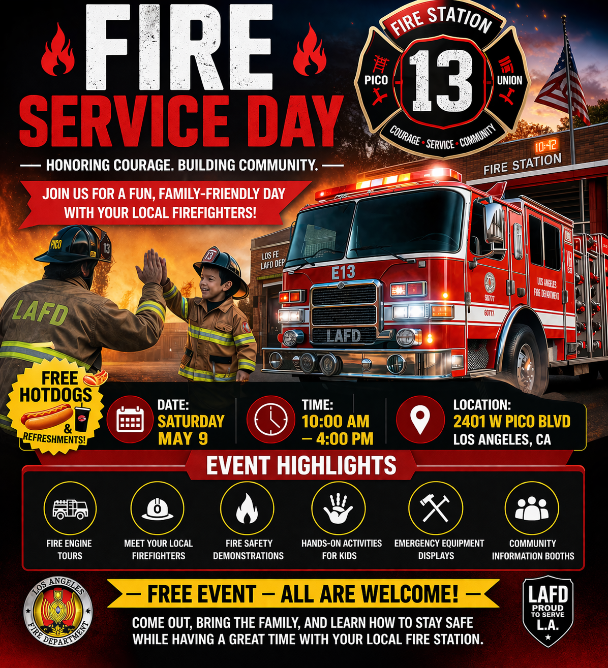 Fire Service Day promotional graphic